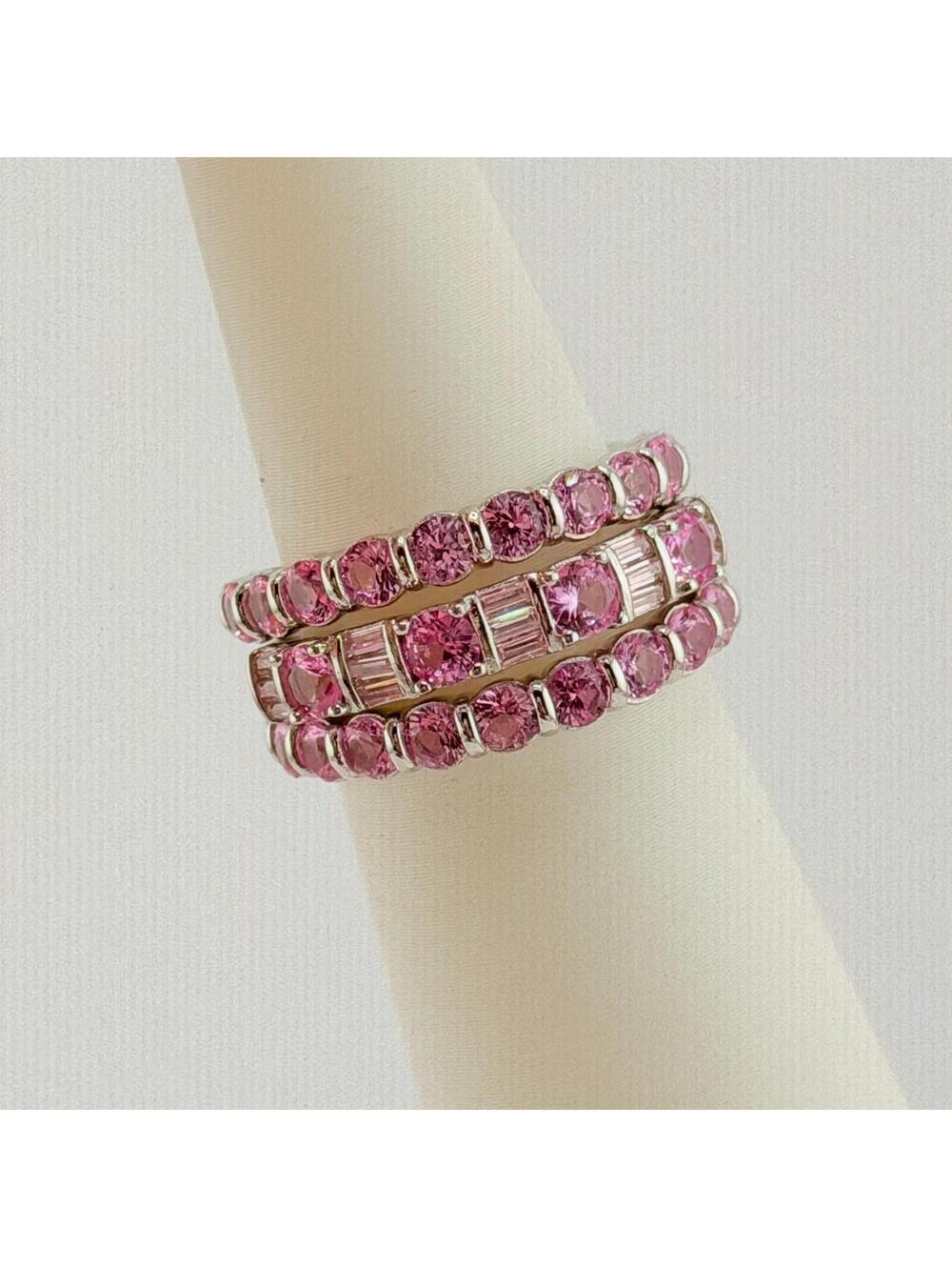 Bomb Party RG87771 Ring Sz 8 UNICORN ALERT! Pink Corundum .925 Sterling Silver